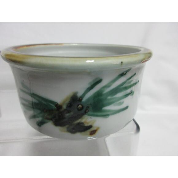 Studio Art Pottery Artist Signed Crock Ramekins Planter Dish Bowl VTG Lot of 2 - Picture 3 of 6